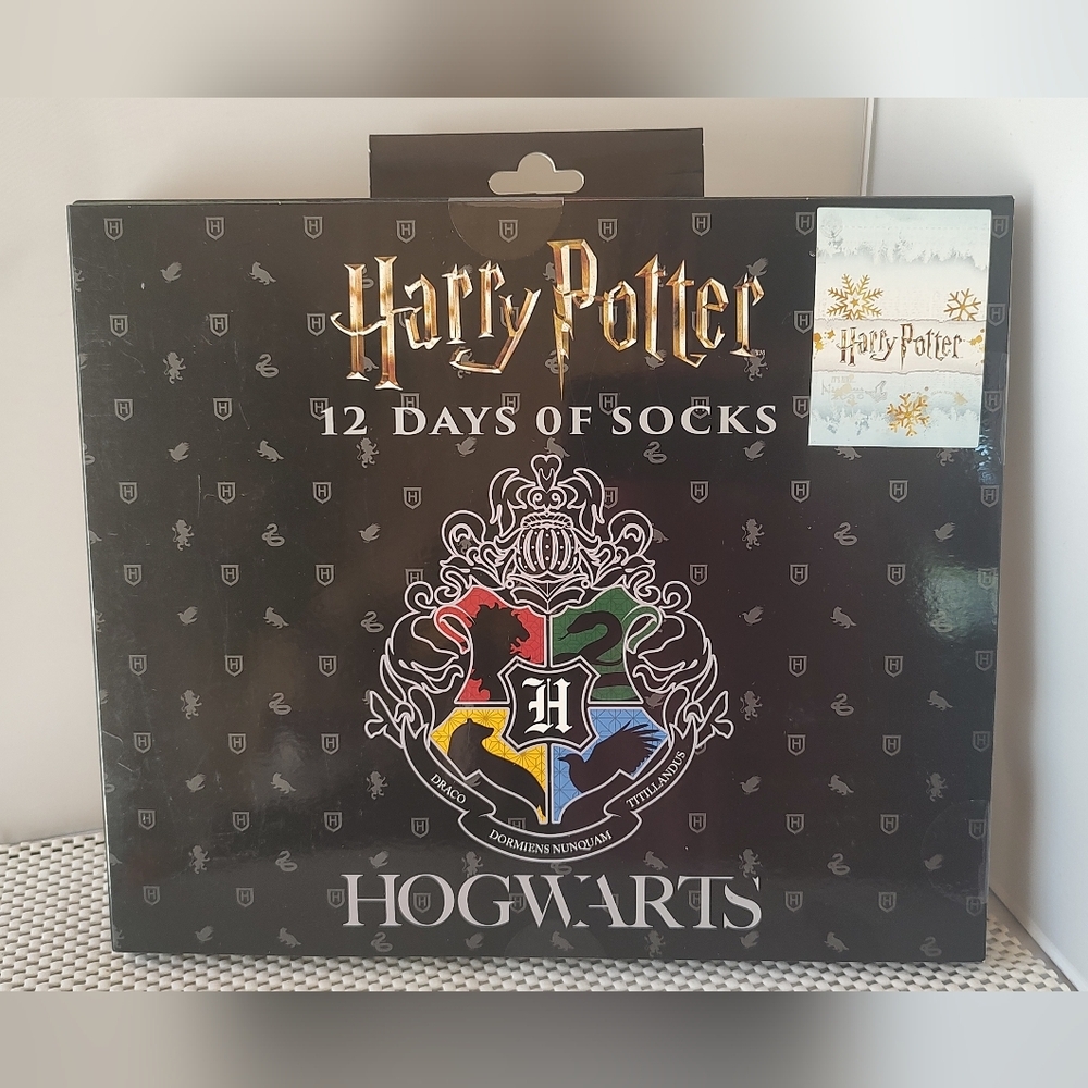 Harry Potter 12 Days of Socks Advent Calendar Men's Shoe Size 6-12 Hogwarts NWT